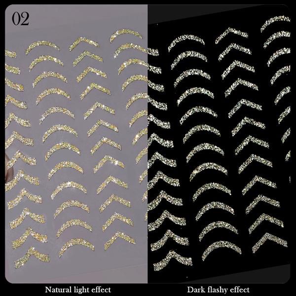3D Reflektif efekt nail art sticker model -2 (55881-2)