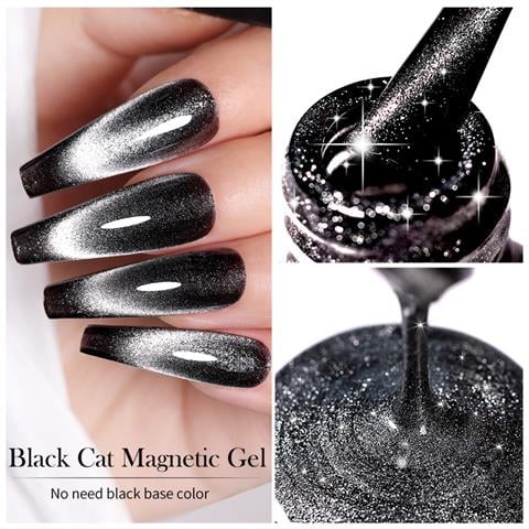 Black cat Magnetic 7 ml (Siyah) Kedi gözü Manyetik oje (56575)
