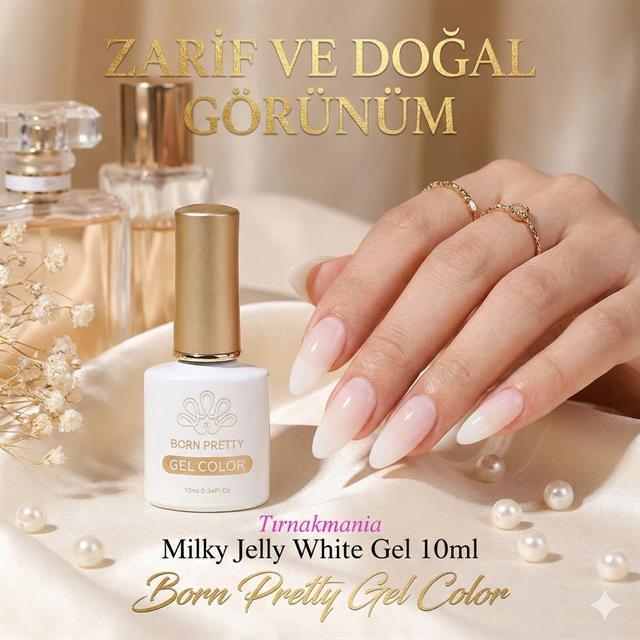 Born Pretty 10 ml Rakı Beyazı kalıcı oje (56365) Milky White