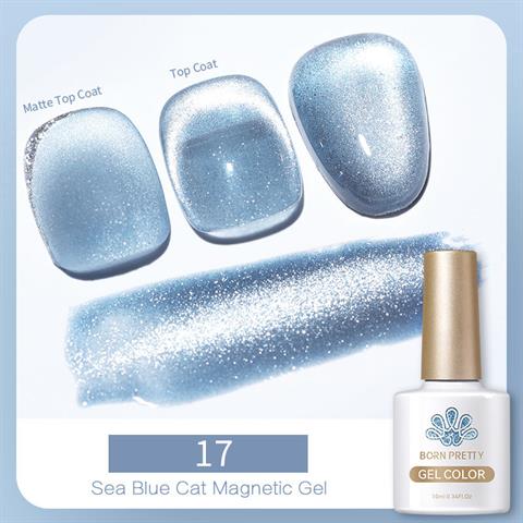 Born Pretty 10 ml Sea Blue Kedi gözü oje SB-17 (56466)