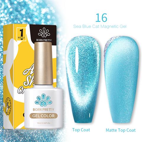 Born Pretty 10 ml Sea Blue Kedi gözü oje SB-16 (56466)