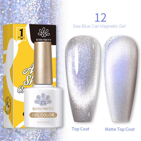 Born Pretty 10 ml Sea Blue Kedi gözü oje SB-12 (56466)