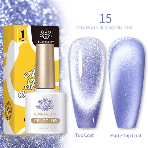 Born Pretty 10 ml Sea Blue Kedi gözü oje SB-15 (56466)