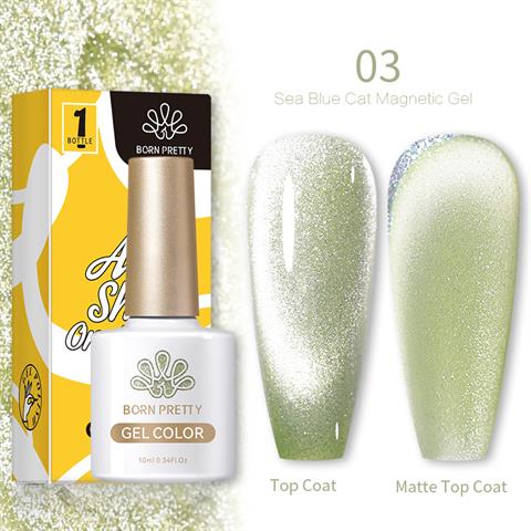 Born Pretty 10 ml Sea Blue Kedi gözü oje SB-03 (56466)