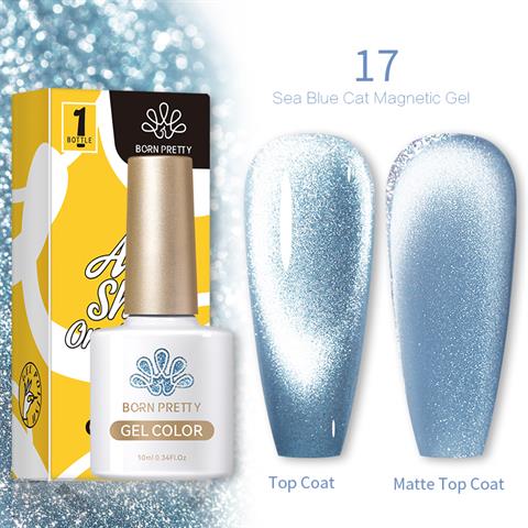 Born Pretty 10 ml Sea Blue Kedi gözü oje SB-17 (56466)