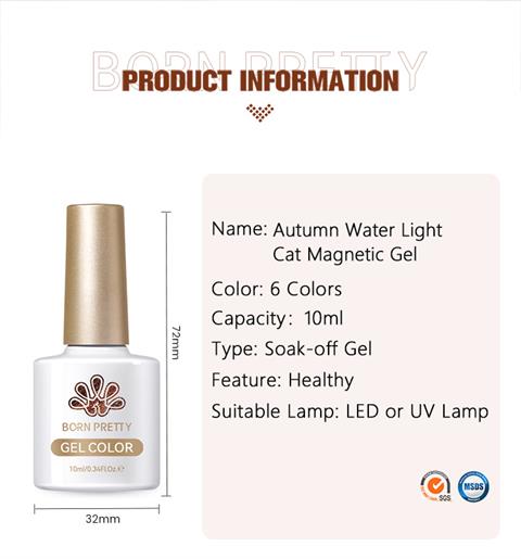 BORN PRETTY 10ml Autumn Water Light Kedi Gözü Kalıcı Oje AW01 (60216)