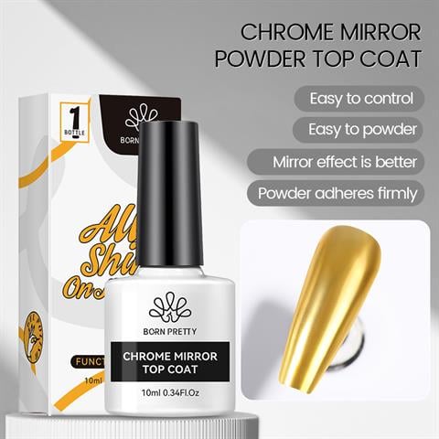 BORN PRETTY 10ml Chrome-Mirror Top Coat (56095)
