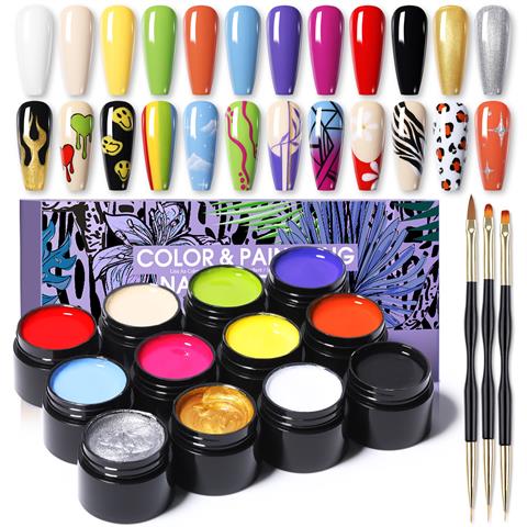 BORN PRETTY 12 Renk Painting Nail Jel Seti (54508)