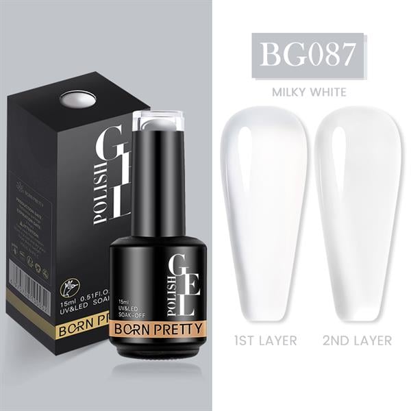 Born Pretty 15 ml kalıcı oje BG087 (55933) RAKI BEYAZI
