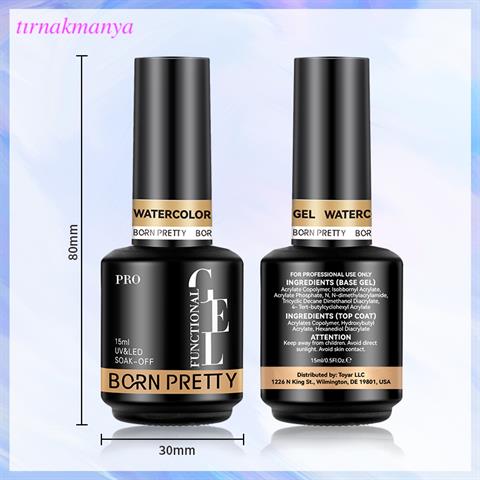 Born Pretty 15 ml Şeffaf renk Watercolor (Suluboya) Efekt Tırnak jeli (58709)