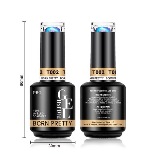 BORN PRETTY 15ml Hema Free Rainbow Reflective Kedi Gözü Kalıcı oje T001 (58695)
