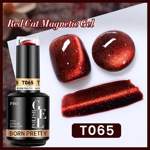 BORN PRETTY 15ml Hema Free Red Cat Magnetic Kalıcı oje T65 (60219)