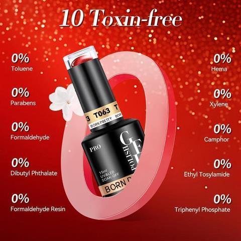 BORN PRETTY 15ml Hema Free Red Cat Magnetic Kalıcı oje T73 (60219)
