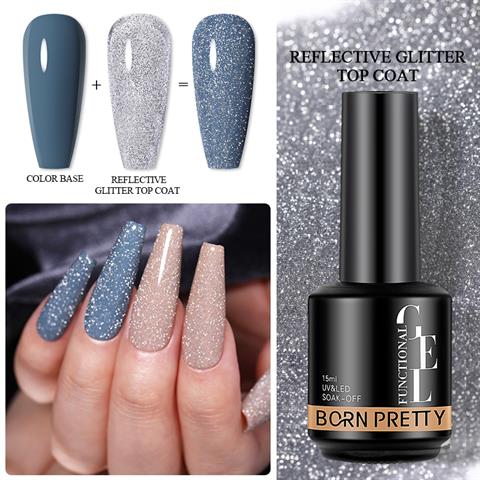 BORN PRETTY 15ml Hema Free Reflective Top Coat (61795-11)