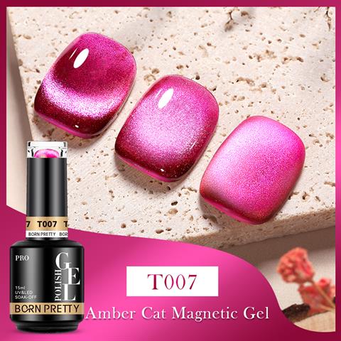 BORN PRETTY 15ml Hema Free Super Shinny Amber Kedi Gözü kalıcı oje T007 (58742)