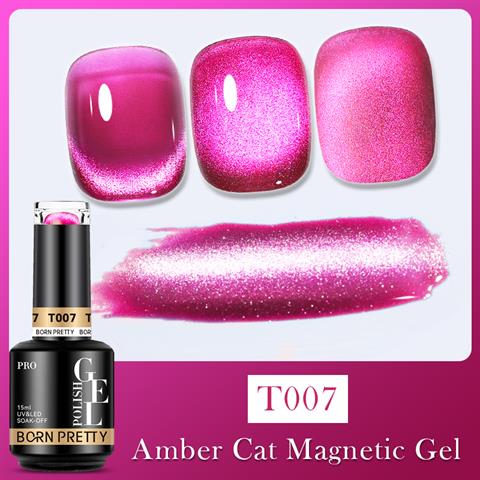 BORN PRETTY 15ml Hema Free Super Shinny Amber Kedi Gözü kalıcı oje T007 (58742)