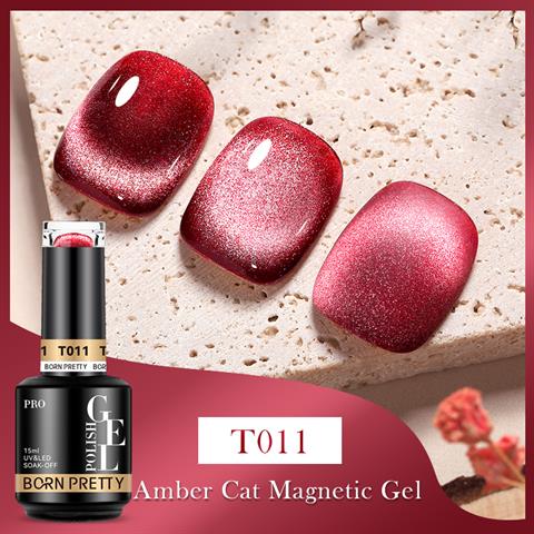 BORN PRETTY 15ml Hema Free Super Shinny Amber Kedi Gözü kalıcı oje T011 (58742)
