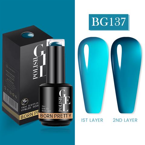 BORN PRETTY 15ml Semi Permanent Vitray Kalıcı oje BG137 (56759)