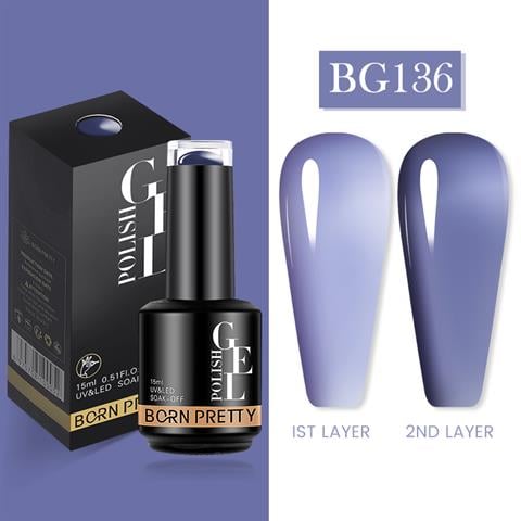 BORN PRETTY 15ml Semi Permanent Vitray Kalıcı oje BG136 (56759)