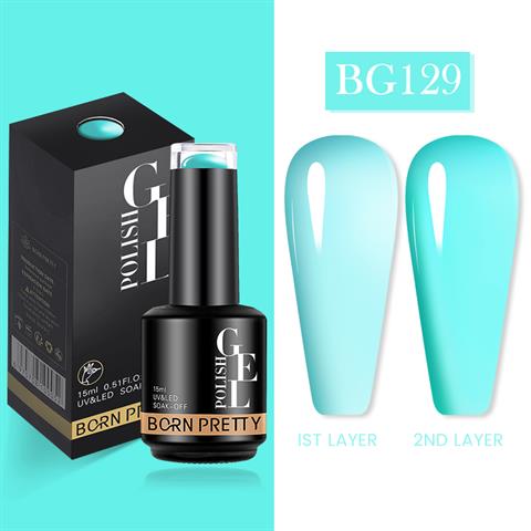 BORN PRETTY 15ml Semi Permanent Vitray Kalıcı oje BG129 (56759)