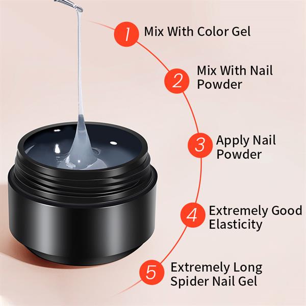 BORN PRETTY 15ml Yarı-katı Şeffaf Spider Nail Gel (55878)