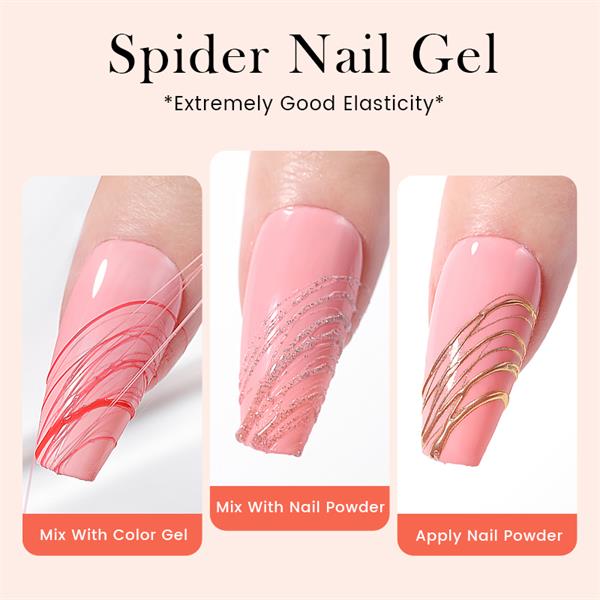 BORN PRETTY 15ml Yarı-katı Şeffaf Spider Nail Gel (55878)