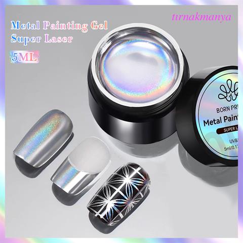 BORN PRETTY 5ml Super Laser Metallic Ayna efekt çizim jeli (58821)