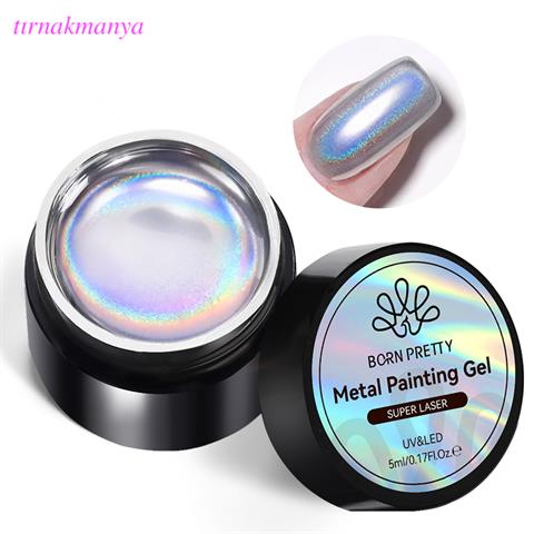 BORN PRETTY 5ml Super Laser Metallic Ayna efekt çizim jeli (58821)