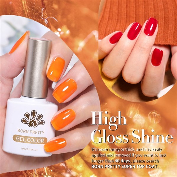 Born Pretty 6 renk Jelly Nude Serisi Cyrstal Amber Oje seti (54706)