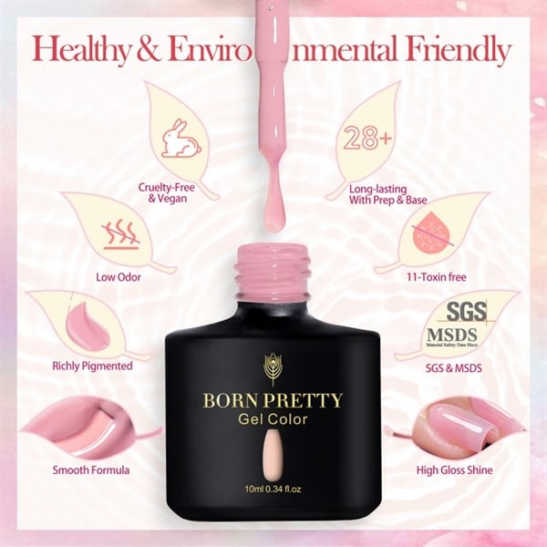Born Pretty 6 renk jelly nude serisi kalıcı oje seti (55046)