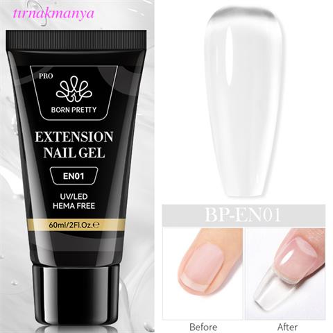 Born Pretty 60 ML Hema Free Tırnak Uzatma Poly Jel Şeffaf EN01 (59081)