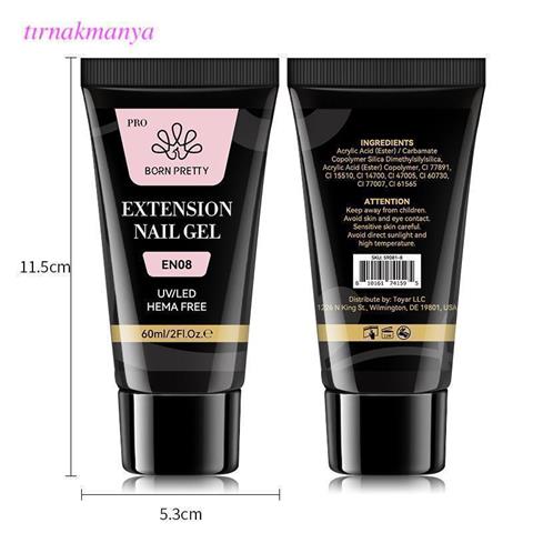 Born Pretty 60 ML Hema Free Tırnak Uzatma Poly Jel EN11 (59081)