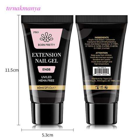 Born Pretty 60 ML Hema Free Tırnak Uzatma Poly Jel BEYAZ EN02 (59081)