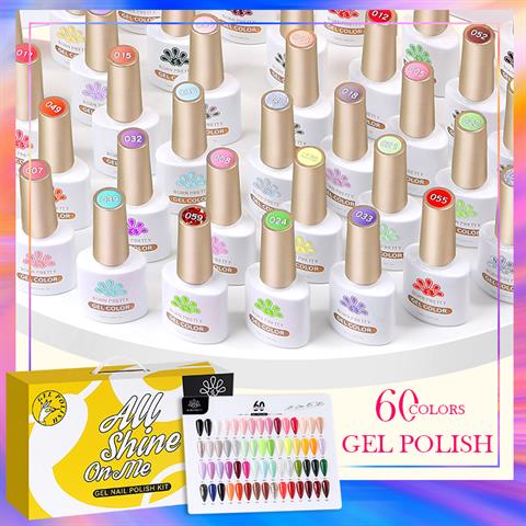 BORN PRETTY 65Pcs/Set 10ml 60 Colors Nail Gel Polish Set (55983)