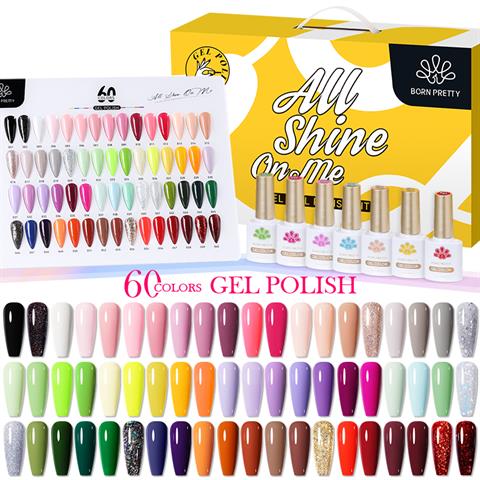 BORN PRETTY 65Pcs/Set 10ml 60 Colors Nail Gel Polish Set (55983)