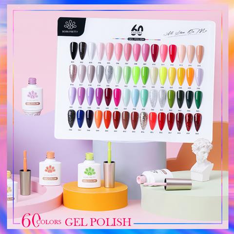 BORN PRETTY 65Pcs/Set 10ml 60 Colors Nail Gel Polish Set (55983)