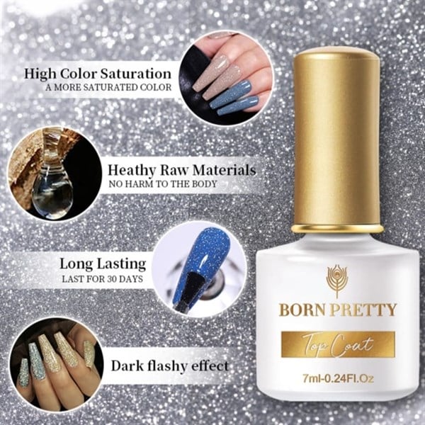 Born Pretty 7 ml Reflective Glitter Top kat(52483)