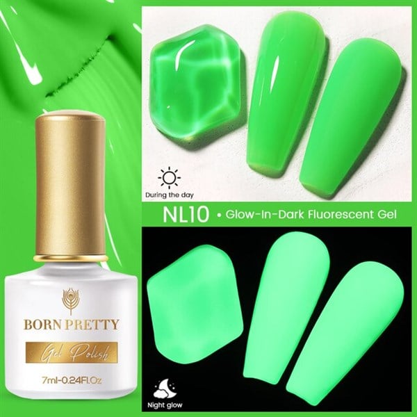 Born Pretty 7ml Fosforlu-Neon kalıcı oje BP-NL10 (54155-10)