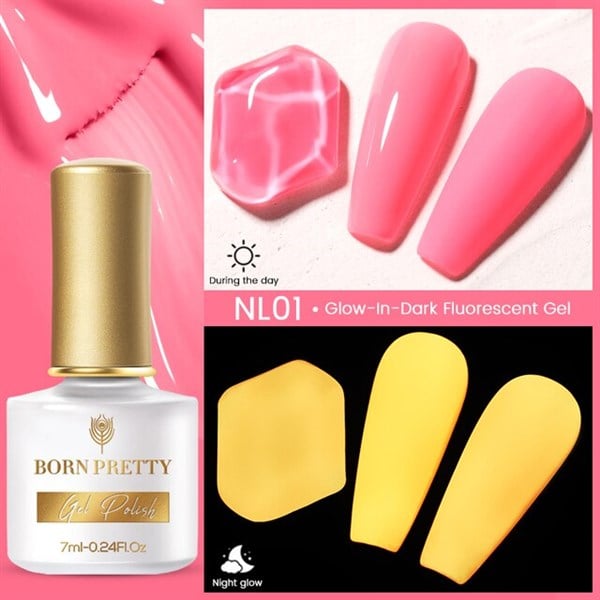Born Pretty 7ml Fosforlu-Neon kalıcı oje BP-NL01 (54155-1)