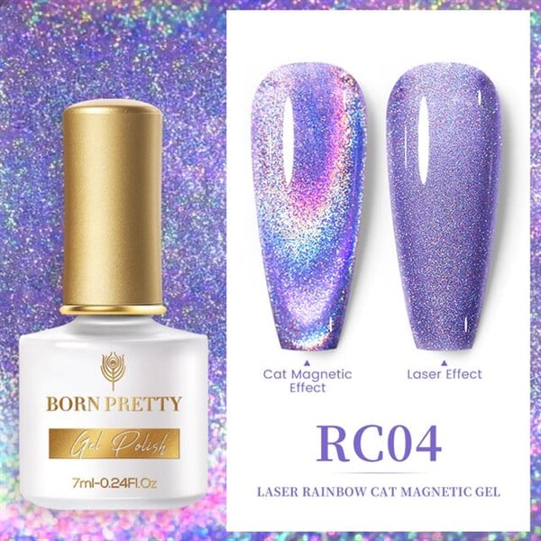 Born Pretty 7ml Laser Rainbow Kedi Gözü oje RC04 (53904-4)
