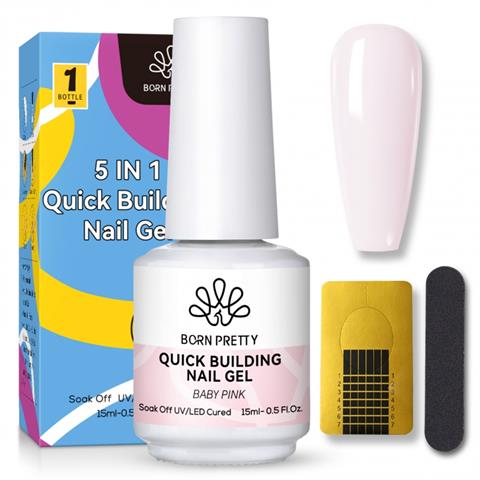Born Pretty Builder jel set 15 ML 5in1 BABY PINK (56004-1)