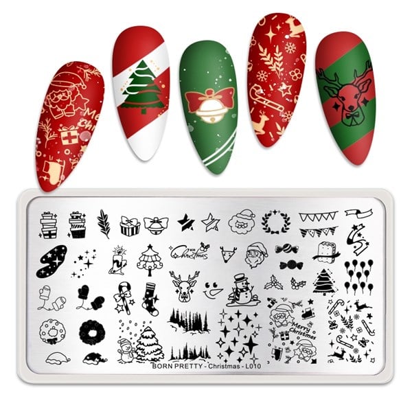 Born Pretty metal stampa tabakası Christmas L-010 (55235)