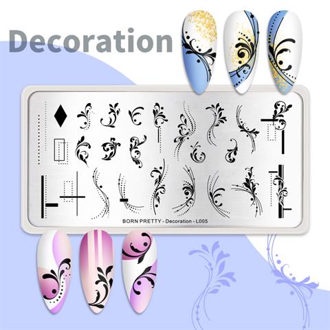 Born Pretty metal stampa tabakası Decoration L-005 (53402)