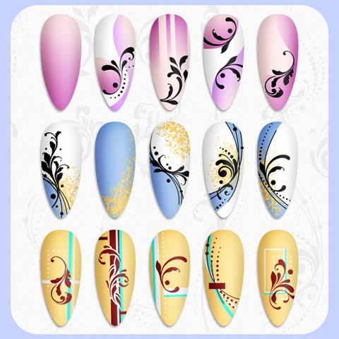Born Pretty metal stampa tabakası Decoration L-005 (53402)