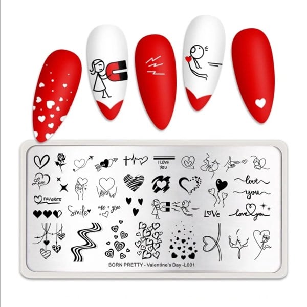 Born Pretty metal stampa tabakası Valentine's Day-L001 (53894)