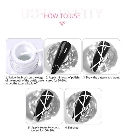 BORN PRETTY PRO 10 ML Nail Art çizim Jeli L15 (59202)