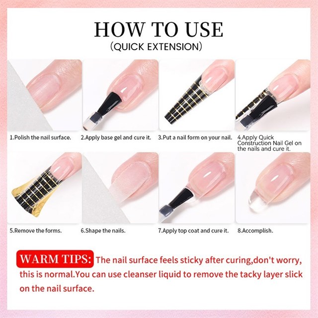 BORN PRETTY PRO 15ml BIAB HEMA Free Quick Building Nail Extension Gel B005 (59654)