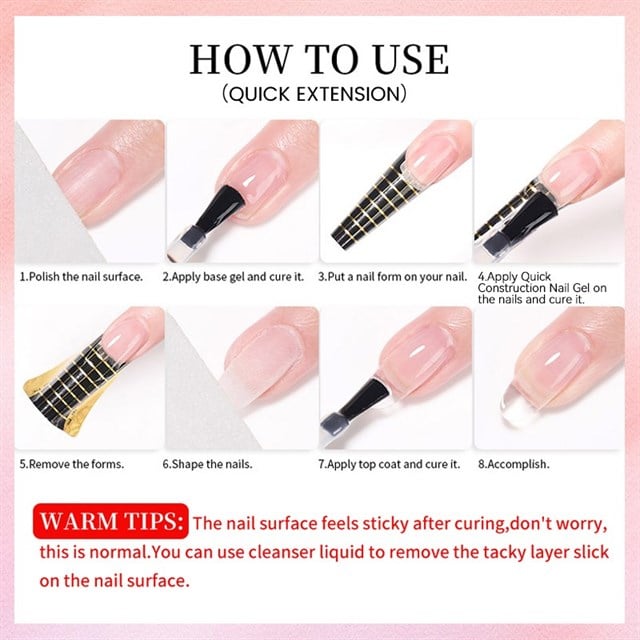 BORN PRETTY PRO 15ml BIAB HEMA Free Quick Building Nail Extension Gel B002 (59654)