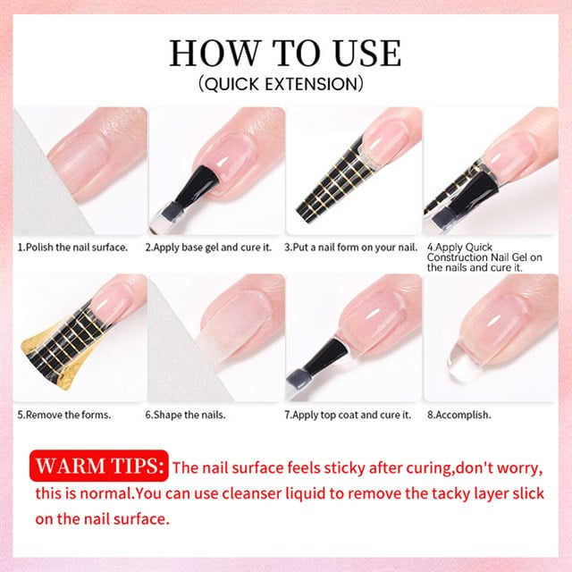 BORN PRETTY PRO 15ml BIAB HEMA Free Quick Building Nail Extension Gel B001 (59654)