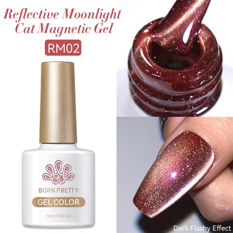 BORN PRETTY RM02 10ml Reflective Moonlight Cat Magnetic Kalıcı oje (57983)